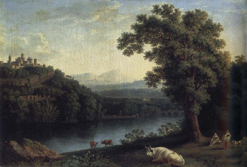 Jakob Philipp Hackert Landscape with River Spain oil painting art